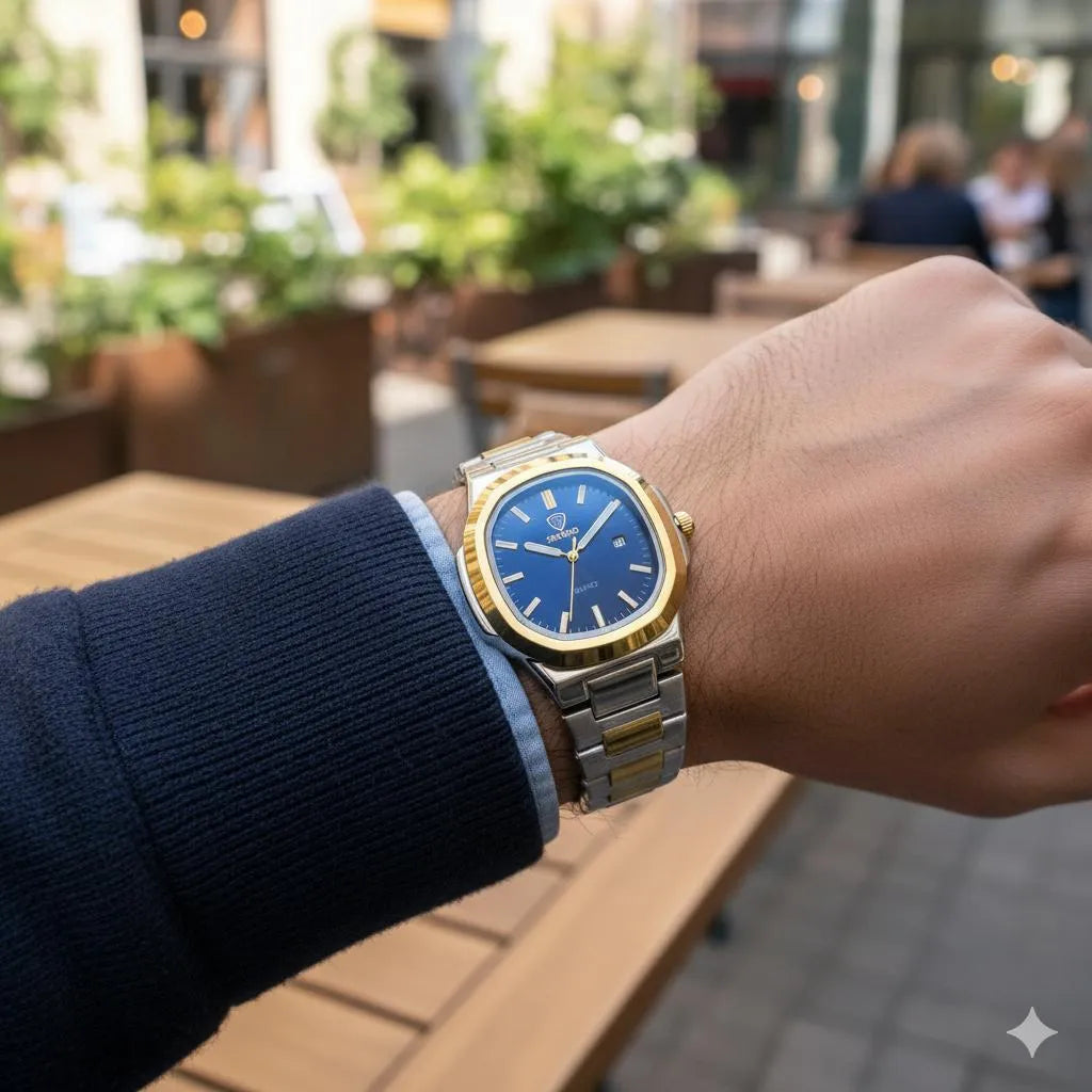 Dearno Quartz – Royal Blue Two-Tone Edition