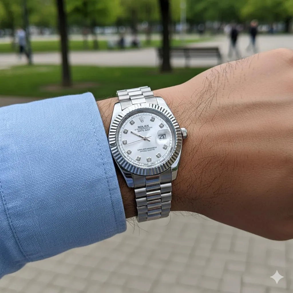 Rolex Datejust – Silver Sunray Edition